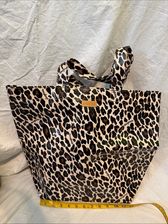 Consuela Handbags - Consuela Leopard-Print Patent Tote in Tan and Black
